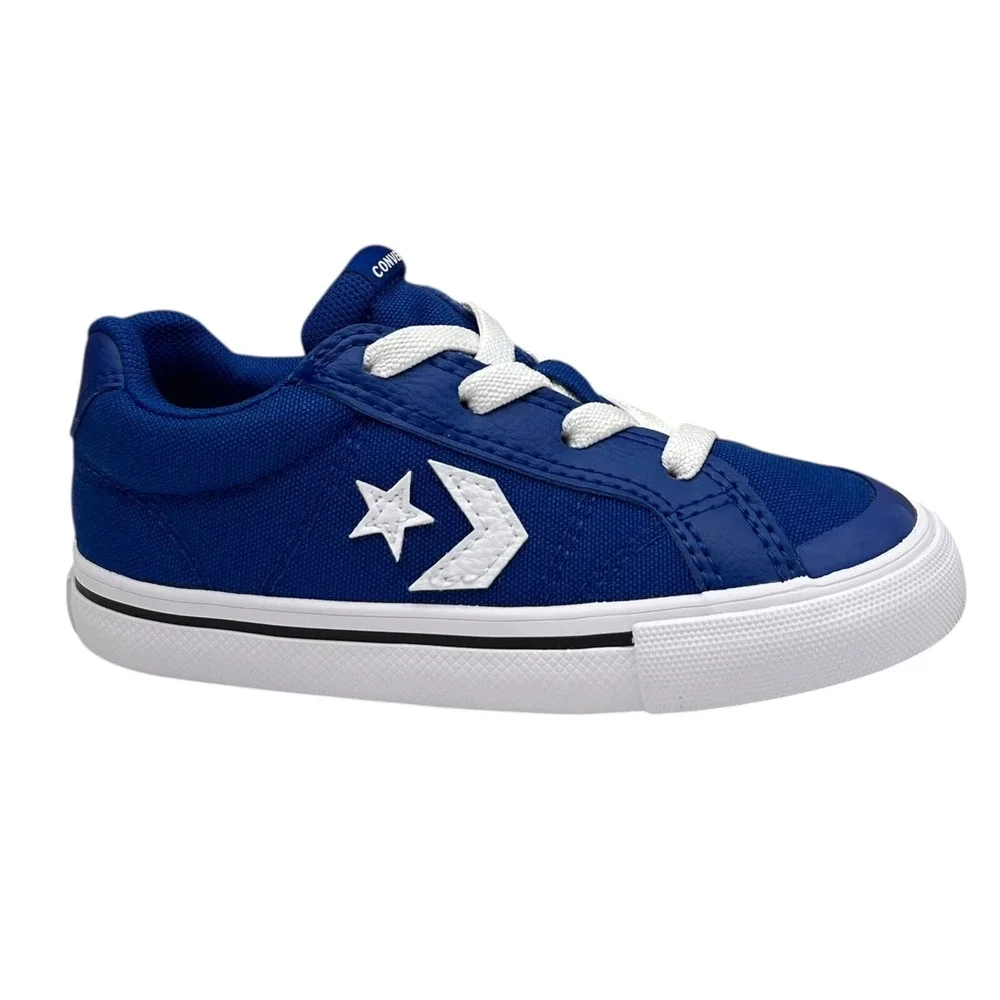Converse Toddler Boys Slip-on Sneaker Sz 8 Royal Blue-White Canvas‎ Casual Shoes